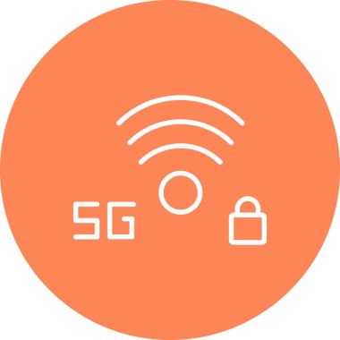 İnternet Wi-Fi simgesi. İnce çizgi çizimi.