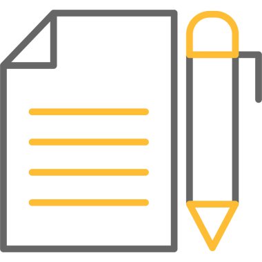 Kalem simgesi. taslak kalem vektör çizimi