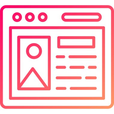 tarayıcı web simgesi, vektör illüstrasyonu