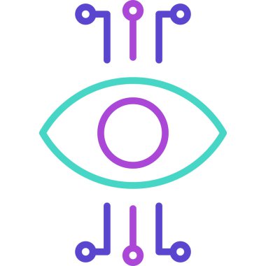 Göz simgesi vektör illüstrasyonu