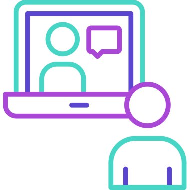 Konuş. Web simgesi basit illüstrasyon