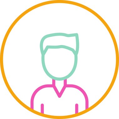 Adamım. Web simgesi basit illüstrasyon