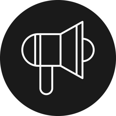 Megafon ikonu vektör illüstrasyonu