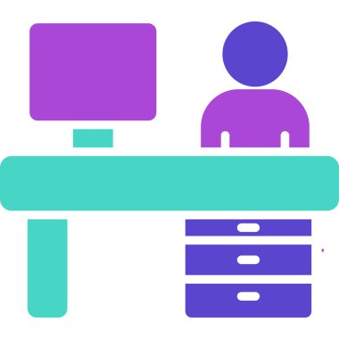 Masa. Web simgesi basit illüstrasyon