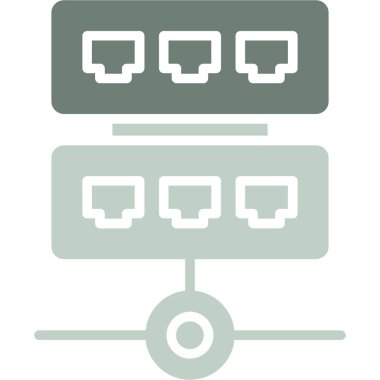 Sunucu. Web simgesi basit illüstrasyon