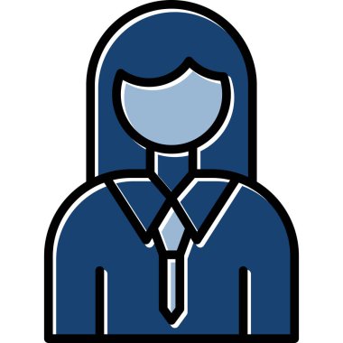 Kadın çalışan simge giyiyor