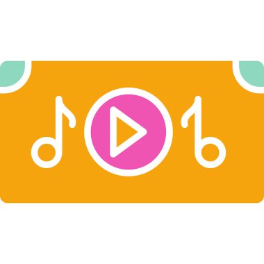 müzik çalar vektör simgesi