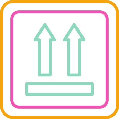 ok yukarı renk vektörü simgesi