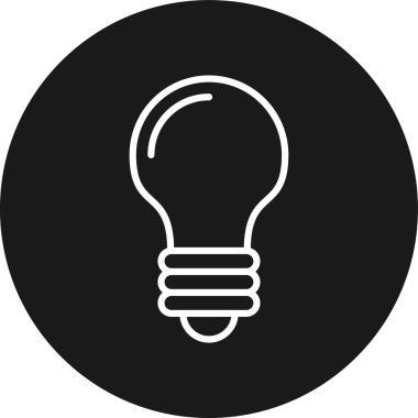 Ampul. Web simgesi basit illüstrasyon