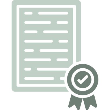 Sertifika. Web simgesi basit illüstrasyon