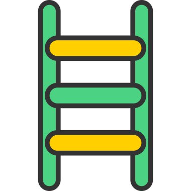 Merdiven. Web simgesi basit illüstrasyon