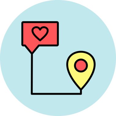 konum haritası pin simgesi - taslak biçimi