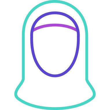 Kadın yüzü. Basit tasarım.