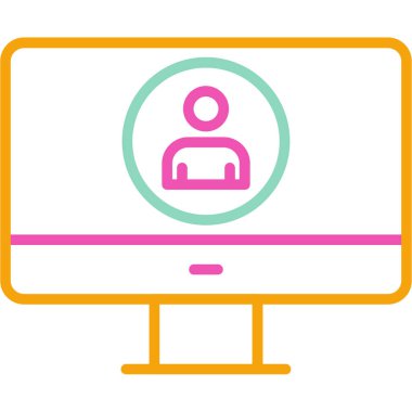 Bilgisayar ekranı. Basit resimleme