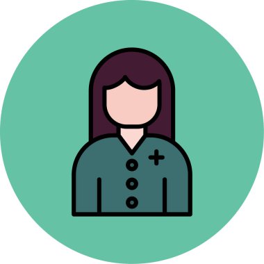 kadın kullanıcı profili simgesi, vektör illüstrasyonu