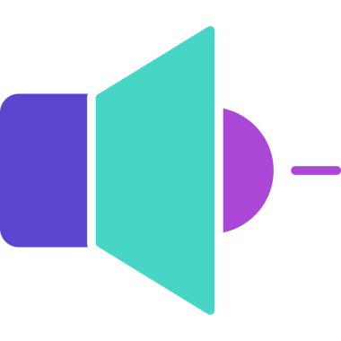 Hoparlör simgesi soyut arkaplanda izole edildi