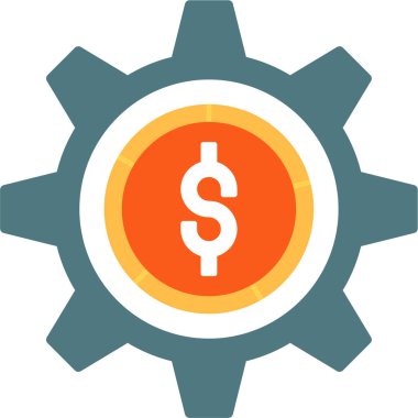 Para yönetimi düz simgesi. düz biçim illüstrasyonu