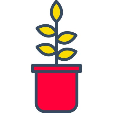 Bitki. Web simgesi basit illüstrasyon