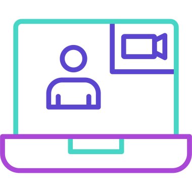 Bilgisayar. Web simgesi basit illüstrasyon