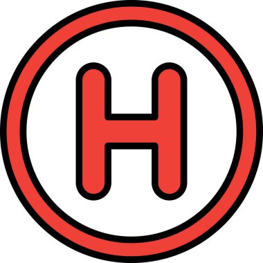 h harfinin vektör illüstrasyonu