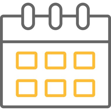 Takvim simgesi, vektör illüstrasyonu basit tasarım