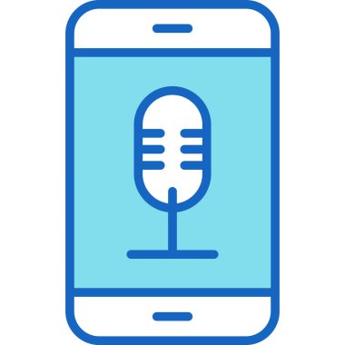 Mikrofon. Web simgesi basit illüstrasyon