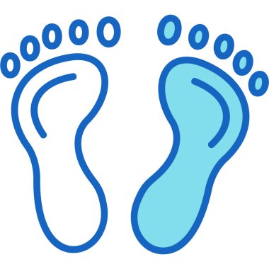 ayak izi vektör illüstrasyonu