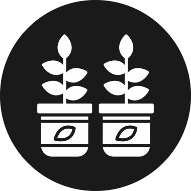 Bitki simgesinin vektör illüstrasyonu