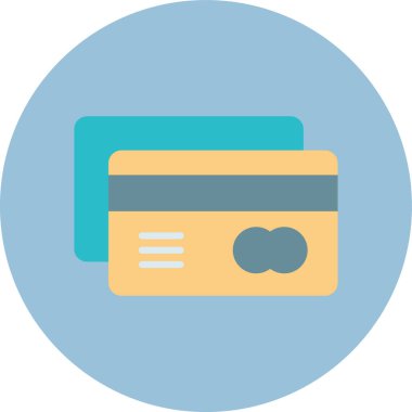 Kredi kartı ikonu. Basit resimleme