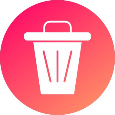 Çöp. Web simgesi basit illüstrasyon