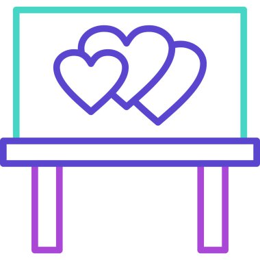 Kalp. Web simgesi basit illüstrasyon