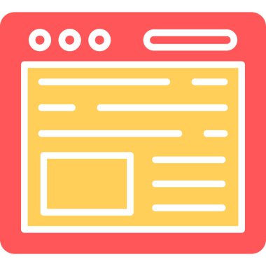 Web tarayıcı vektör simgesi modern basit vektör illüstrasyonu