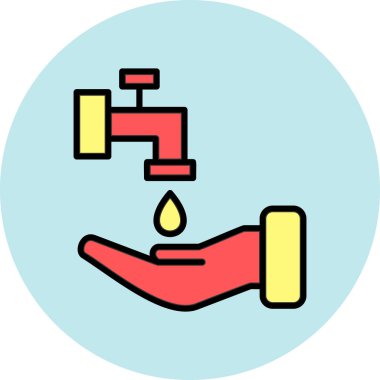 Musluk. Web simgesi basit illüstrasyon