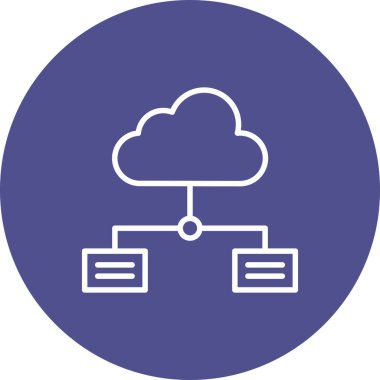 Kolayca düzenleyebilen ya da düzenleyebilen bulut hesap vektörü simgesi