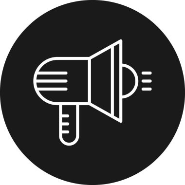 Megafon ikonu vektör illüstrasyonu