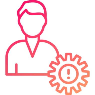 Müdür bey. Web simgesi basit illüstrasyon