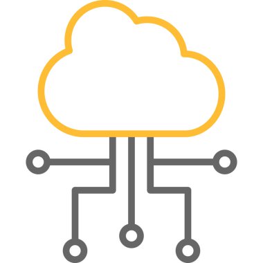 Bulut veri depolama vektör simgesi