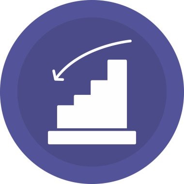 Merdivenler. Web simgesi vektör illüstrasyonu