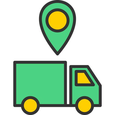 dağıtım haritası konumu simgesi - taslak biçimi