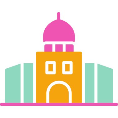 Bina. Web simgesi basit illüstrasyon