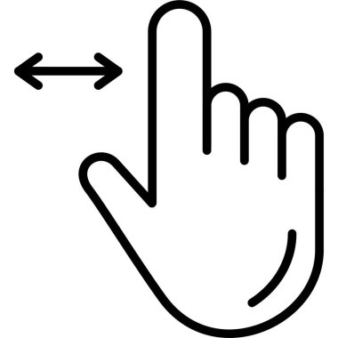 işaret parmağı simgesi ana hat biçiminde