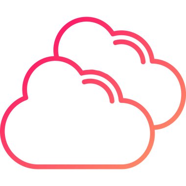 Bulut. Web simgesi basit illüstrasyon