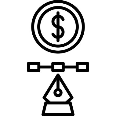 para ve finans hattı vektör simgesi