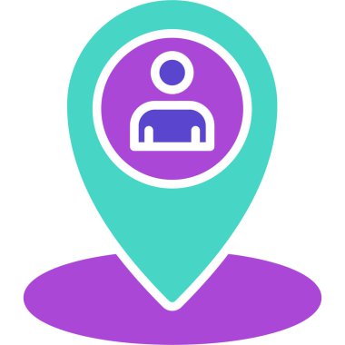 Harita işaretleyici. Web simgesi basit illüstrasyon