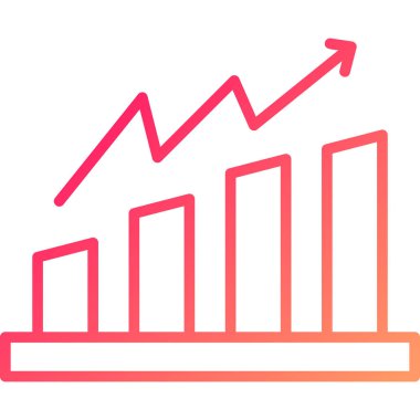 Bar Grafiği. Web simgesi basit illüstrasyon