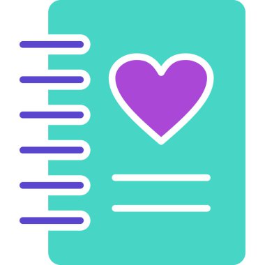 Bir kalp simgesinin vektör illüstrasyonu