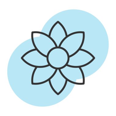 Çiçek. Web simgesi basit illüstrasyon