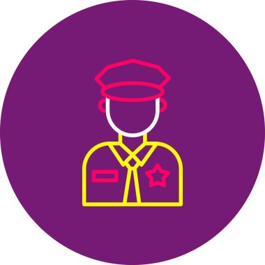 Polis memurunun vektör çizimi