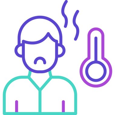 Sıcaklık. Web simgesi basit illüstrasyon