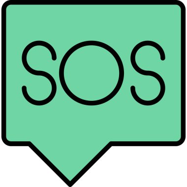 sos vektör çizgisi deseni